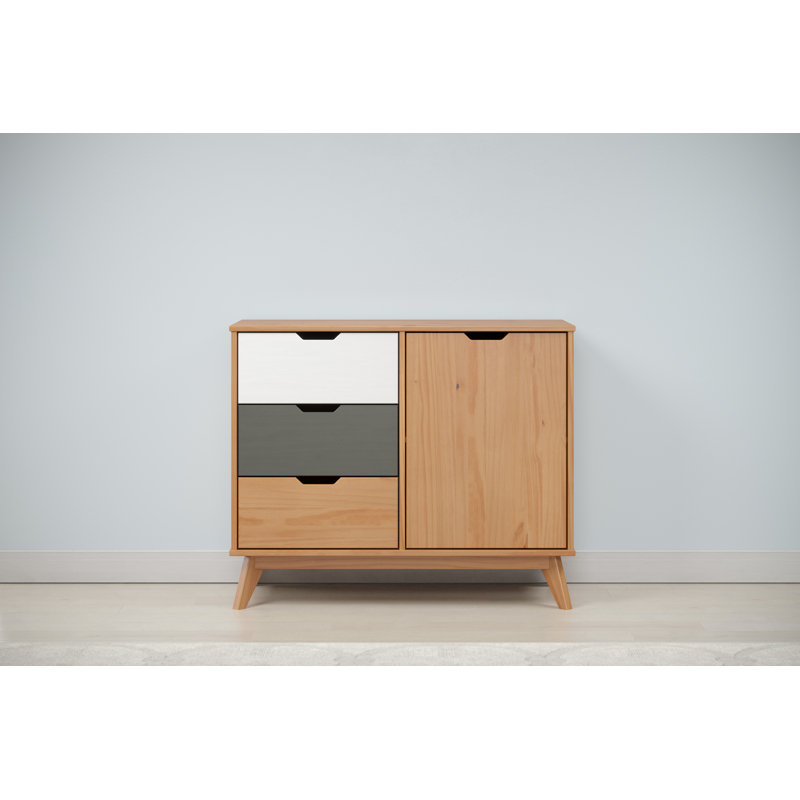 Ferncliff 3 Drawer 96Cm W Solid Wood Tallboy