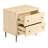 Sampson 2-drawer Nightstand In Contemporary Aged Natural On Solid Wood