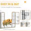 Parc pour chien 24 panneaux L 220,5 po x l 157,5 po x H 31,5 po (7 x 5 panneaux) avec porte verrouillable pour petits et moyens chiens