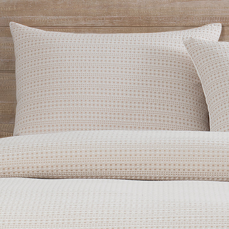 Dunkin Cotton Duvet Cover Set, Queen, Peach