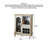 32.28" Silver Rectangular Solid Wood Wine Racks