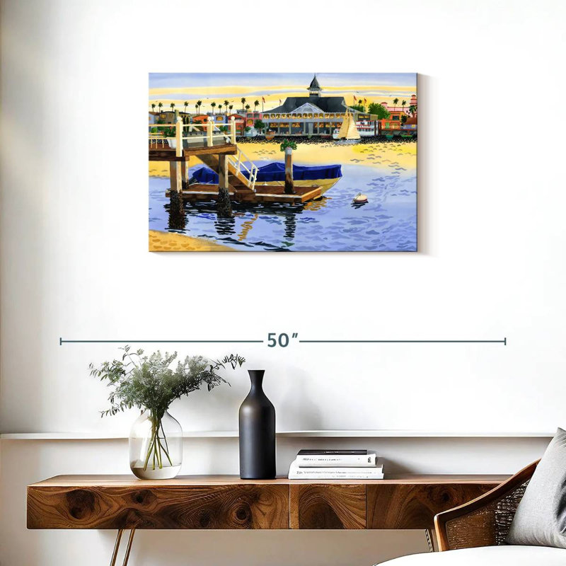Gillard Newport Harbor Sunset, H 20 po x l 30 po
