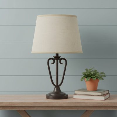 Abat-jour tambour en toile de jute brun clair