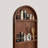 Rubber Wood Full Length Mirror, Natural Wood Wash, integrated storage shelf keeps wardrobe essentials organized