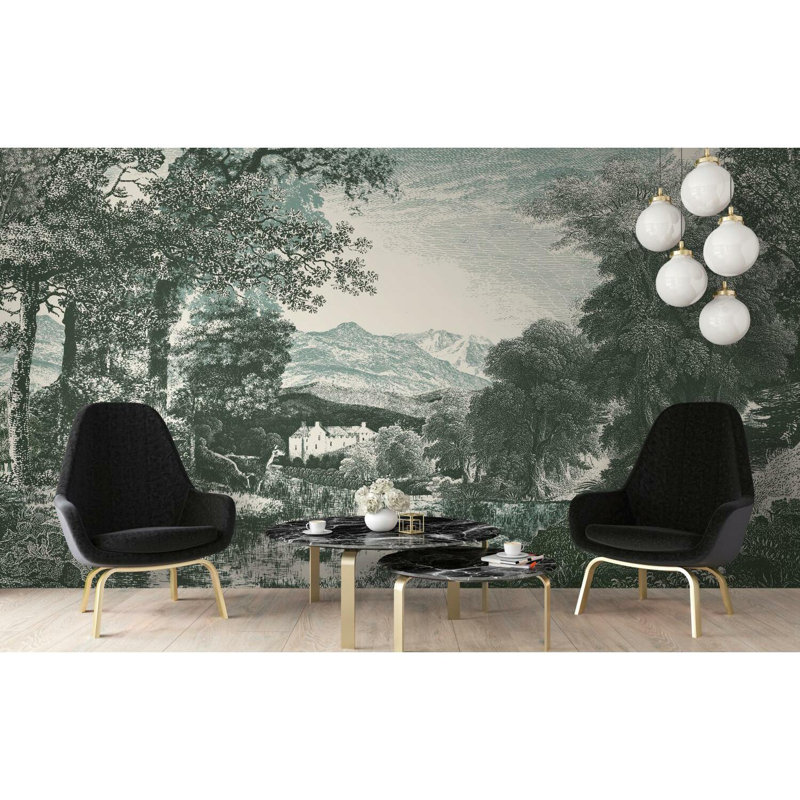 Panneau mural 6 panneaux Scenic L 10,2 po x l 151,5 po, Bleu sarcelle
