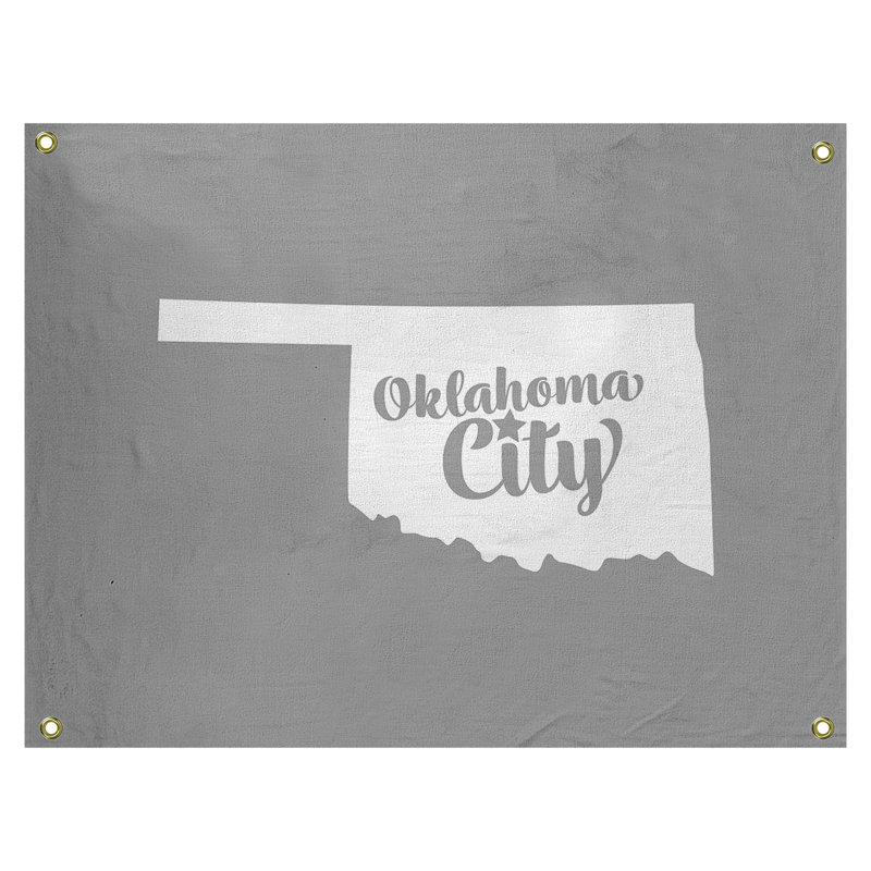 Tapisserie murale oklahoma city oklahoma, H 26 po x l 36 po, Gris