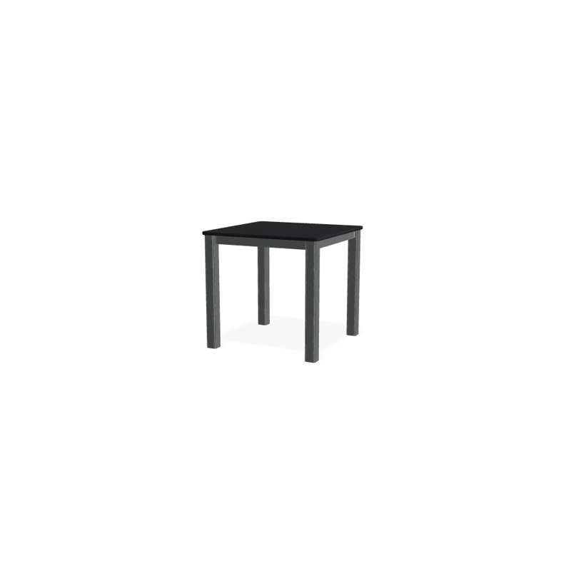 Robinett Outdoor Square Side Table, Black P70, Textured Graphite