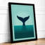 Whale Tail Rising Minimalist - Framed Print-492353908-492353911