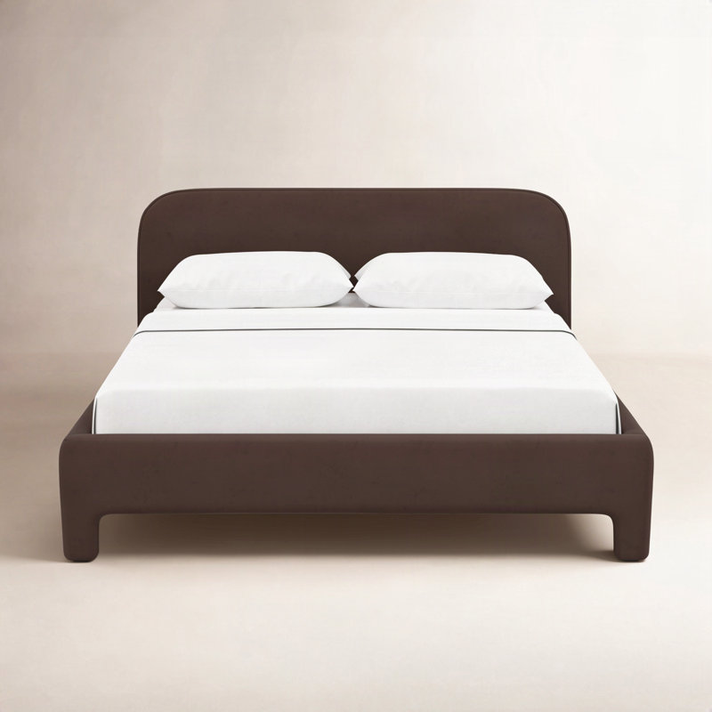 Illy Upholstered Standard Bed, Classic Chocolate Velvet, California King