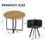 Ensemble de table de salle à manger rustique et 4 chaises en cuir PU - Ensemble de table de cuisine 5 pièces pour petits espaces, appartement, coin repas, finition grain de bois, chaises noires