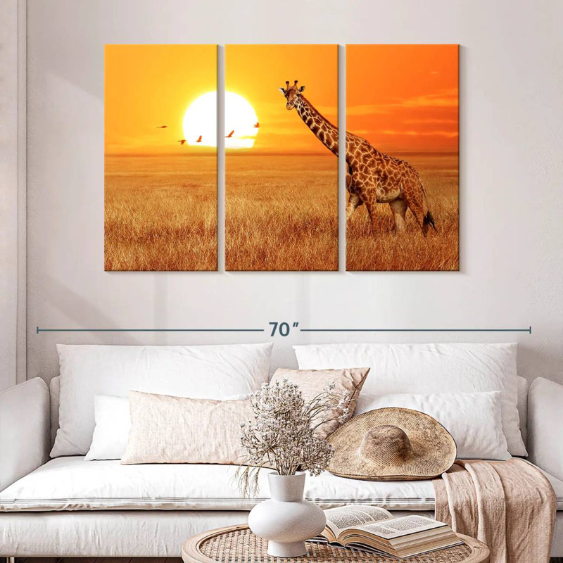 Big Sunset Giraffe, 32" H x 50" W