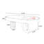 Table basse ronde en bois manufacturé blanc massif