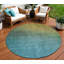 Tapis d'intérieur rond lavable ombré 8 pi