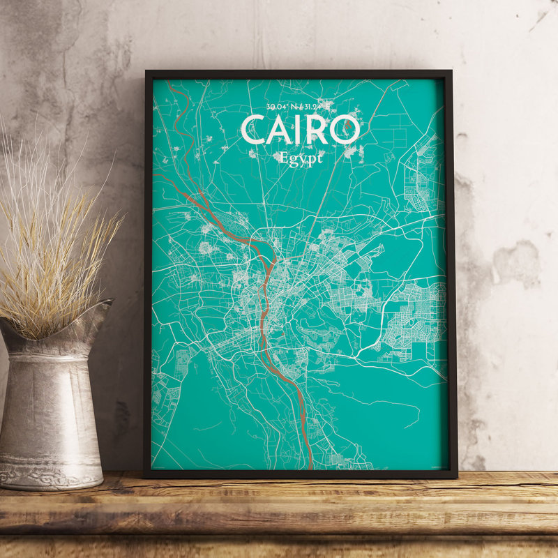 Cairo City Map - No Frame Print, 70.1cm H x 50cm W x 0.13cm D