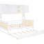 Lit de jour blanc avec lit gigogne simple et tablette d'armoire, conception moderne entièrement fiable-2083448576-2083448577