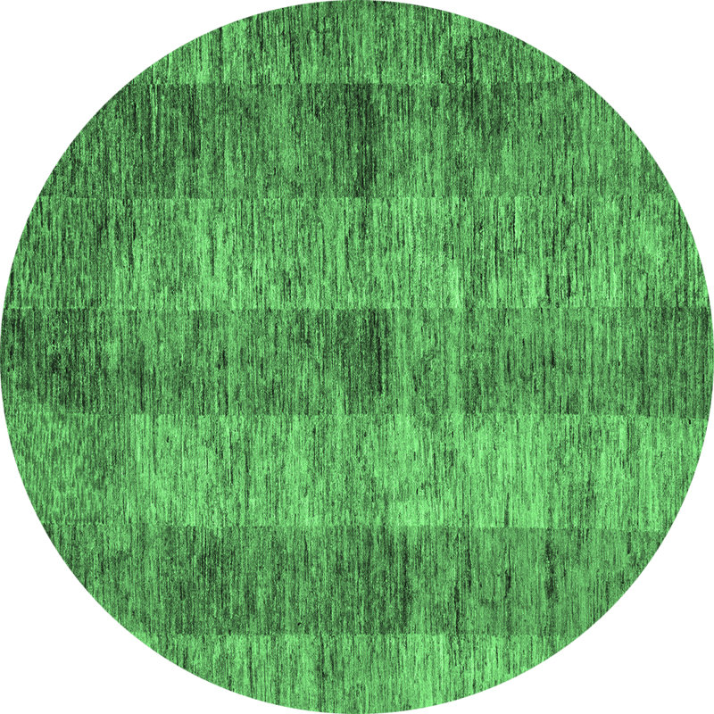 Washable Striped Indoor Rug, Round 5'