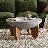 Curva Round Coffee Table With Wood Legs-1033277260