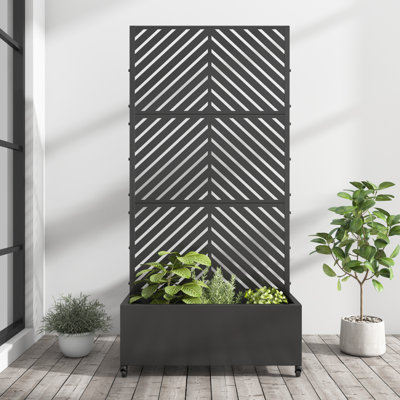 Lit de jardin surélevé rectangulaire noir 73 po x 35 po