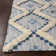 Cairo Geometric Handmade Tufted Cotton/Wool Cerulean/Dark Denim Area Rug
