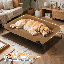 Lit pour chien surélevé avec coussins Cooler-2109079863-2109079866