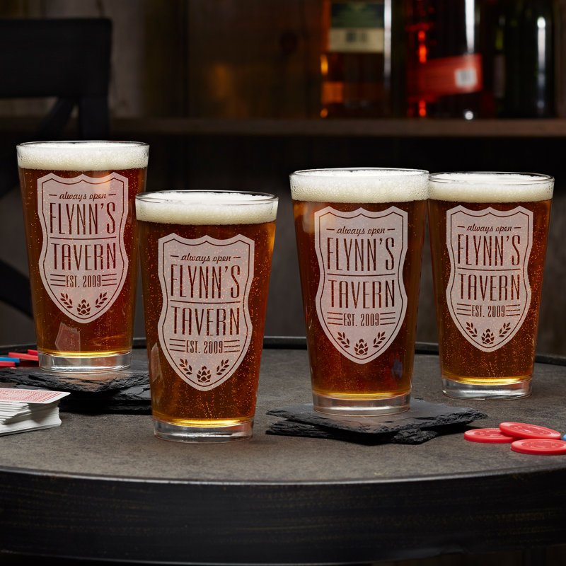 Beer Label Personalized 16oz. Pint Glass, Yes