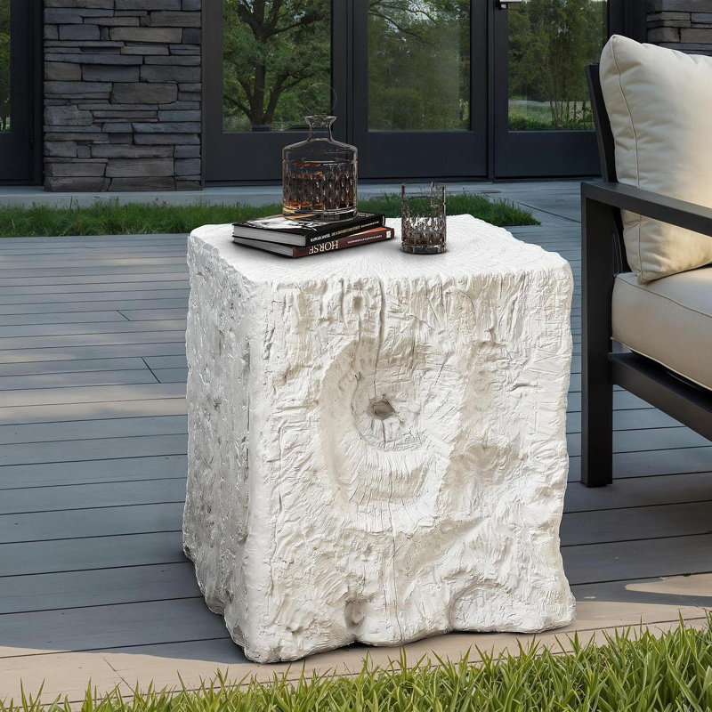 Table de chevet moderne de 25 po H, Blanc