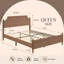 Grand lit plateforme avec tête de lit et pied de lit, cadre de lit sans sommier, lit de ferme moderne, grand lit, brun foncé-2083048757
