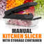 Nutrislicer XL Mandoline trancheuse et hachoir à légumes avec récipient