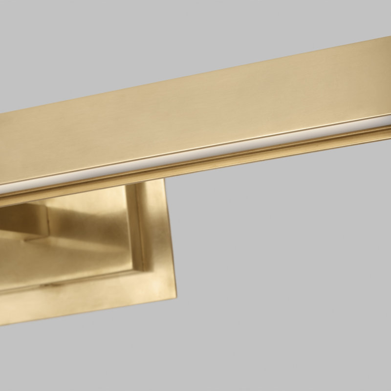 Bau Dimmable LED Wall Mounted Picture Light, Natural Brass, 3" H x 30" W x 8" D