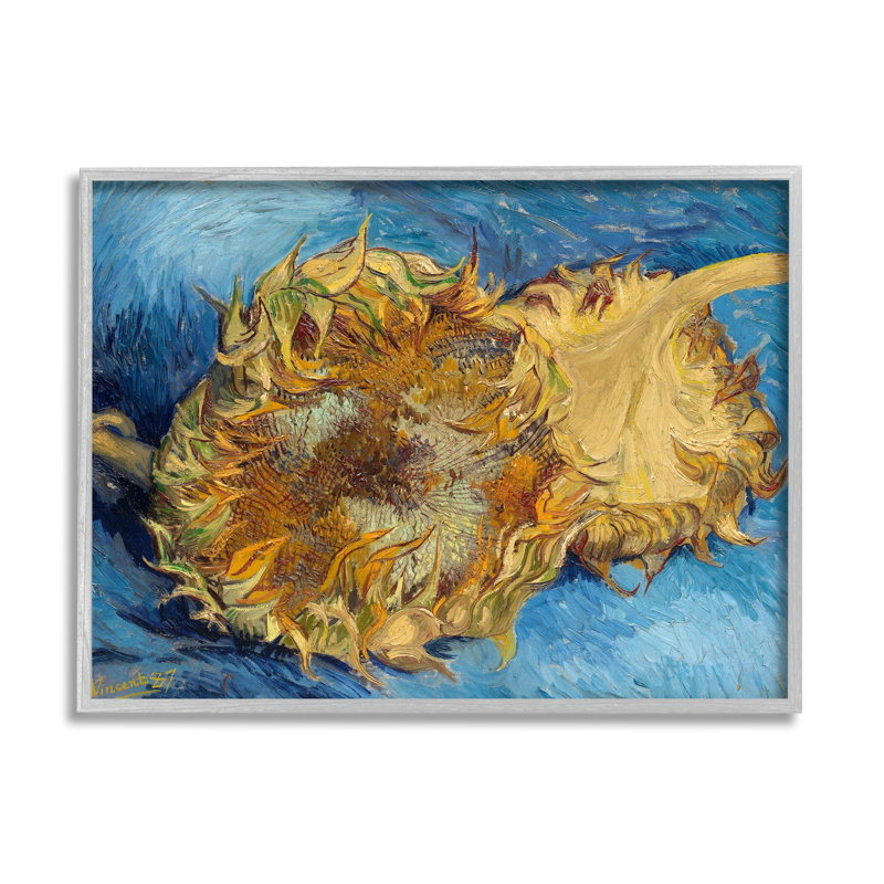 Tournesols jaunes, bleu, Van Gogh, peinture classique