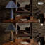 Lampe de chevet 23,5 pouces gris moderne pour table de chevet