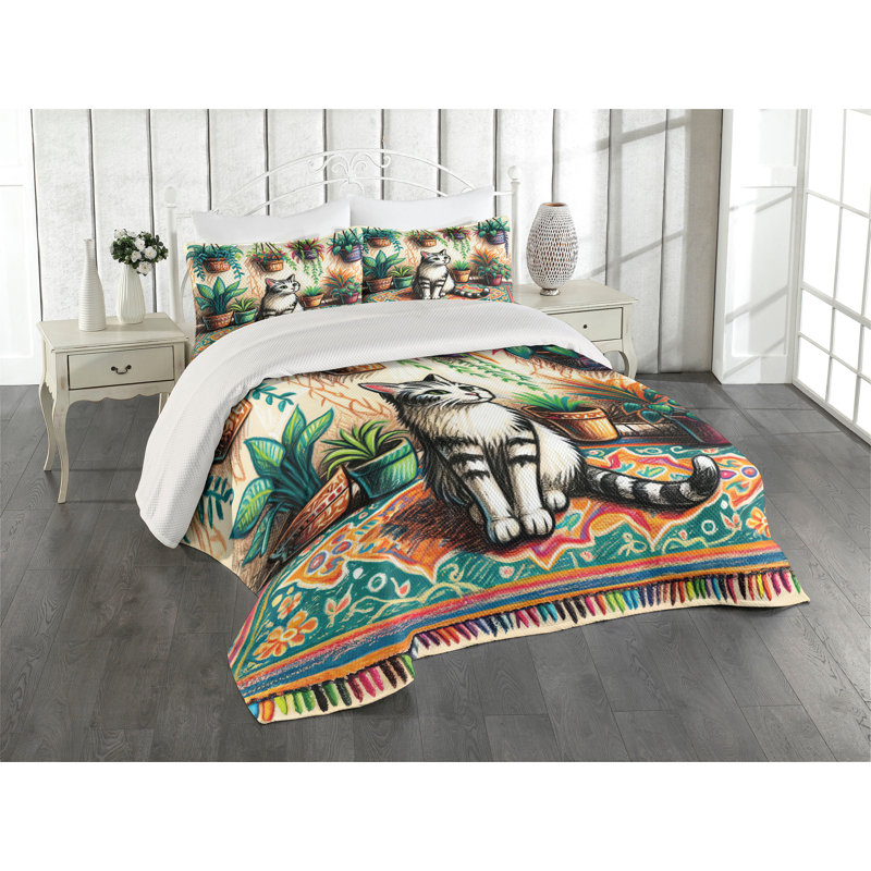 Polyester Coverlet, Queen Coverlet + 2 Standard Shams