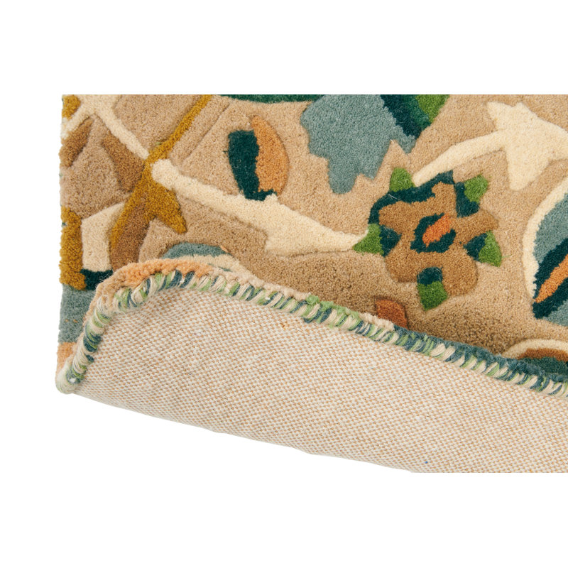 Wool Floral Area Rug, Rectangle 5'7" x 7'10"