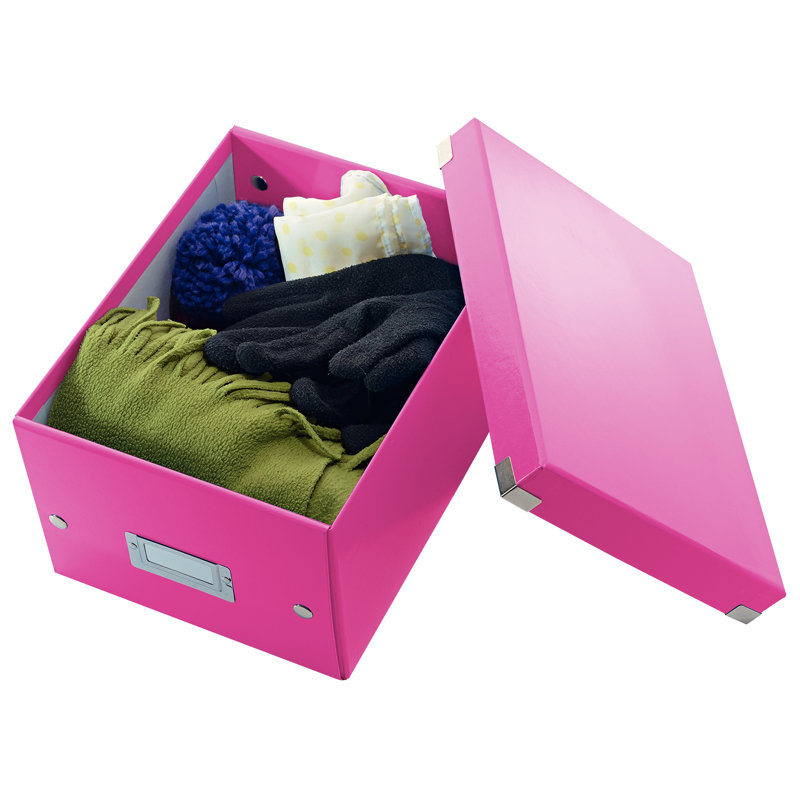 Leitz Decorative Bin, 22cm H x 16cm W x 28.2cm D, Pink