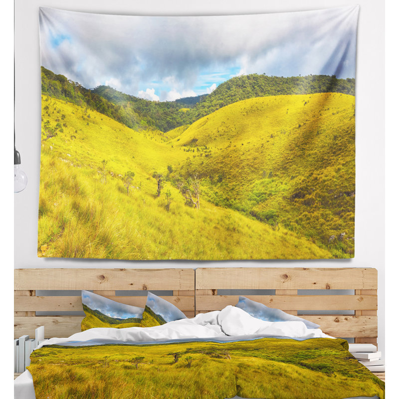 Tapisserie horton plains the landscape green everywhere, H 32 po x l 39 po