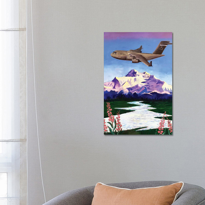C-17 Plane Over Denali by Scott Clendaniel - Gallery-Wrapped Canvas Giclée on Canvas, 66.04 cm H x 45.72 cm W x 1.91 cm D