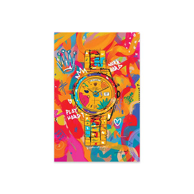 Rolex Friday  Hustle Hard Tall Print On Acrylic Glass