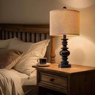 20" Rustic Bedside Lamps Set of 2 (Bulbs Not Included)