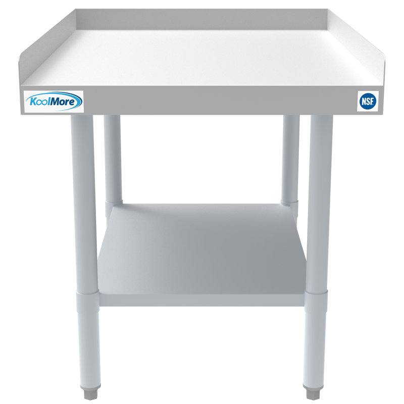 30" Heavy-Duty Stainless Steel Equipment Stand with Adjustable Galvanized Undershelf