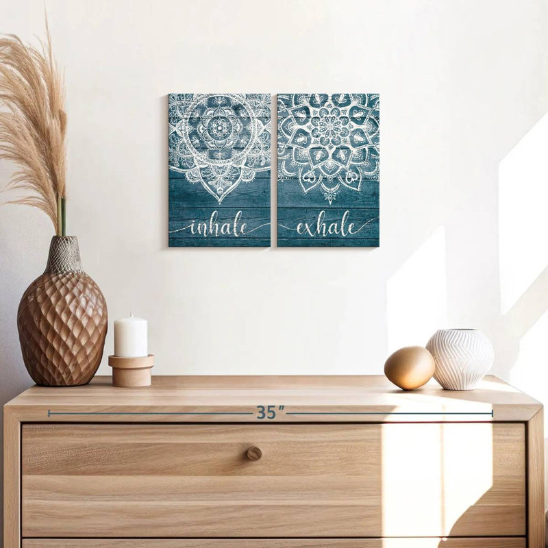«Inhale Exhale Zen XI», reproduction sur toile, H 12 po x l 17 po x P 1 po