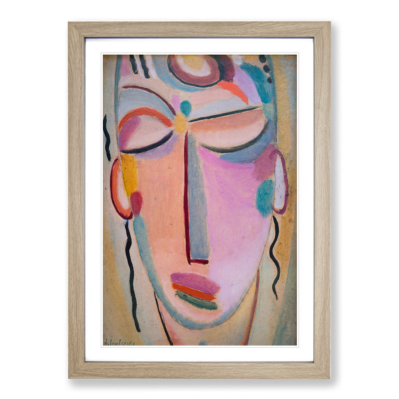 Meditation Vol.1 by Alexej Von Jawlensky - Picture Frame Painting, 36cm H x 27cm W x 2cm D, Oak Framed
