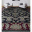 Tapis noir et rouge de haute qualité noué à la main Trinity