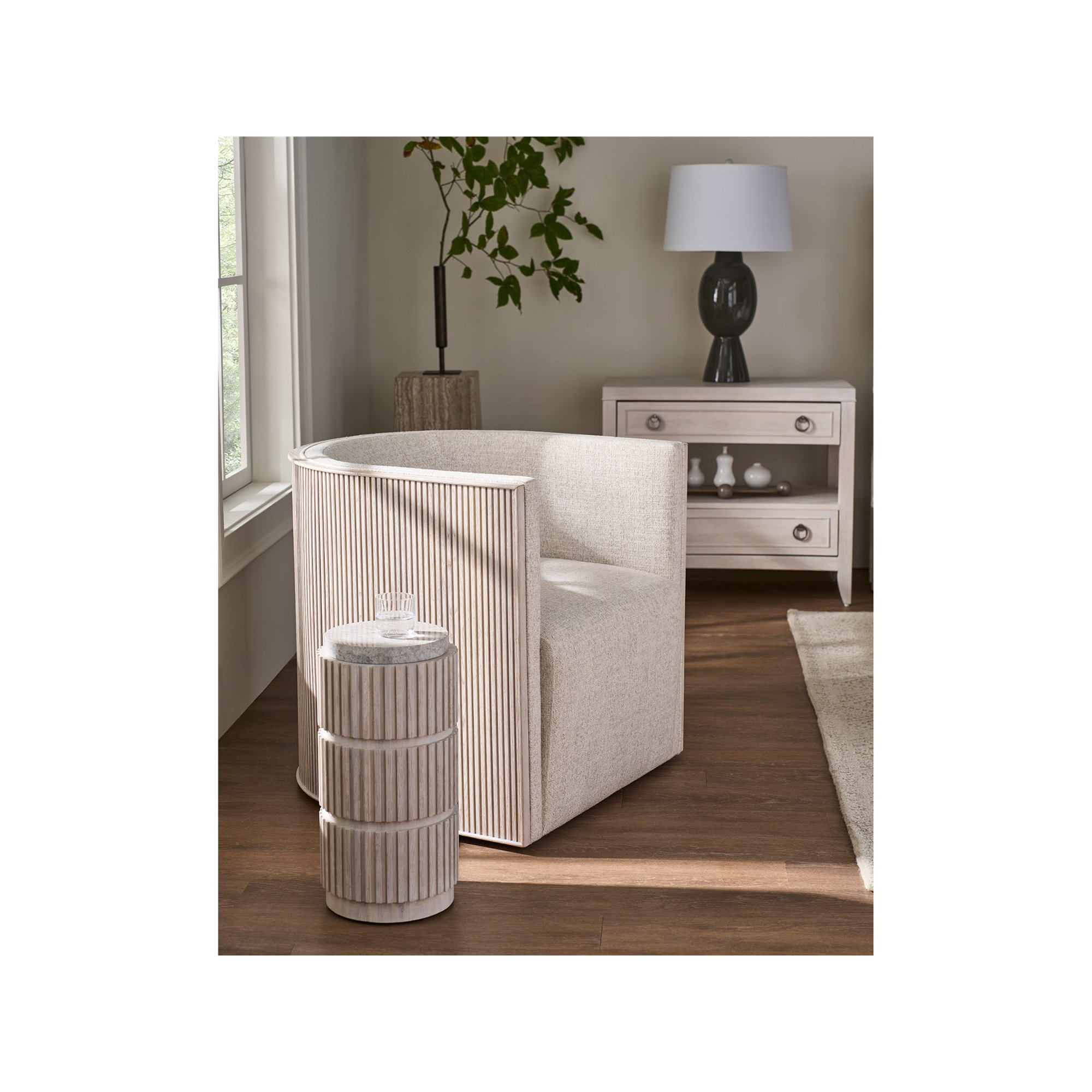 Greta Spot Table, White Oak