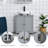 Kleankin Pedestal Sink Storage Cabinet with U-Shape Cut-Out and Adjustable Internal Shelf