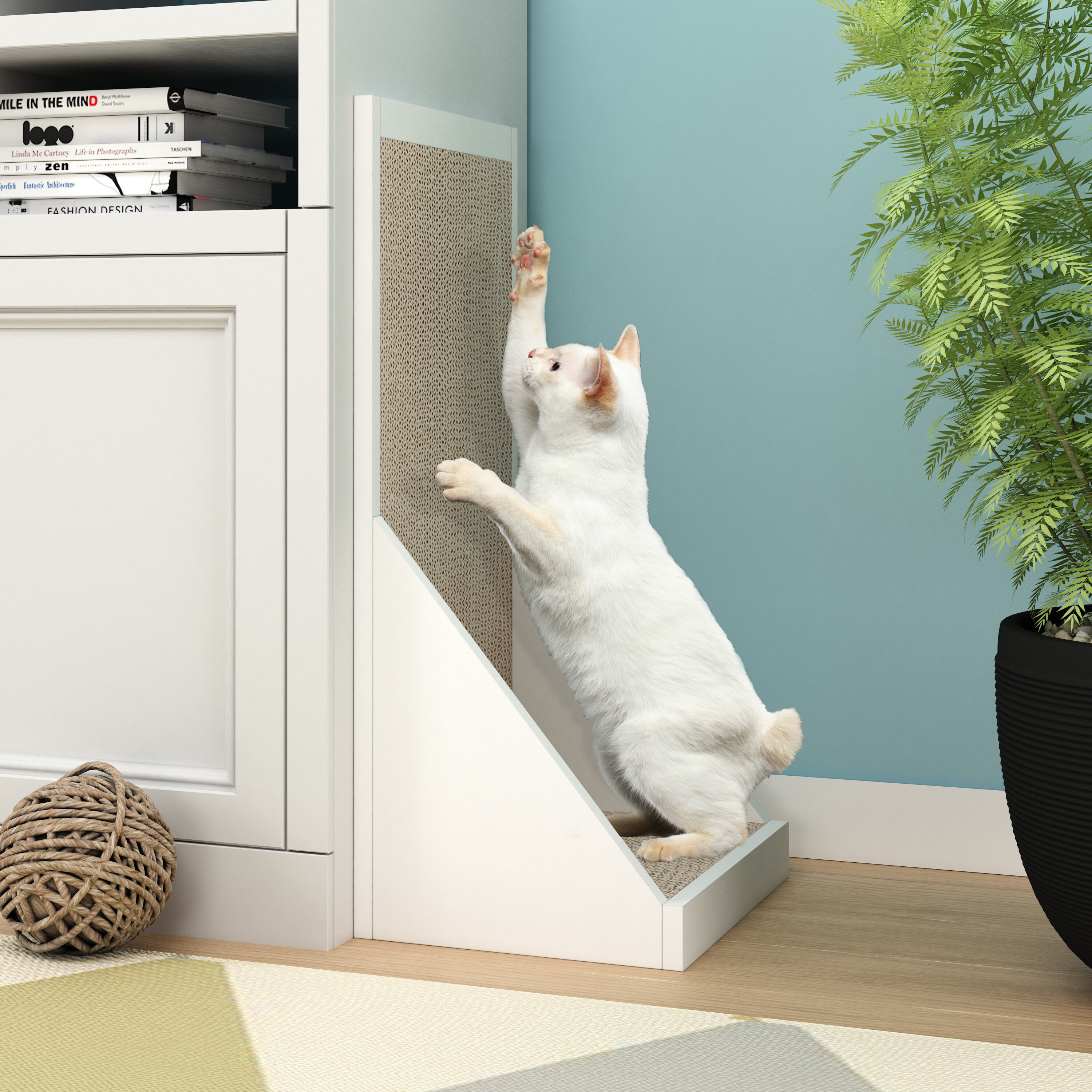 Vertical cat clearance scratcher