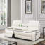 Ensemble de salon inclinable en similicuir 3 pièces avec console de rangement et porte-gobelets Aimeeleigh