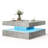 Square Coffee Table with LED & Storage for Living Room-983290858