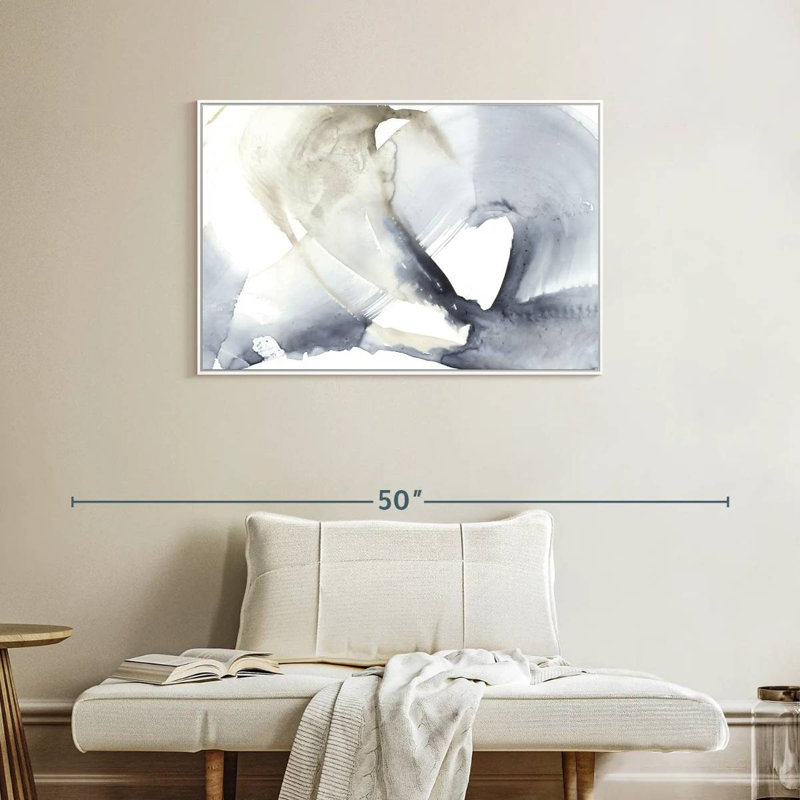 Wave Break II, Cadre flottant blanc, 37 po x 25 po