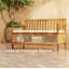 Banc de patio double (blanc crème, teck)