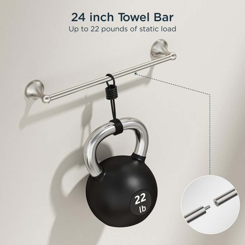 Ensemble de quincaillerie de salle de bain 3 pièces, Nickel brossé